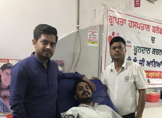 एमरजेंसी रक्तदान यूनिट की ओर से दो मरीजो के लिए 2 यूनिट रक्तदान