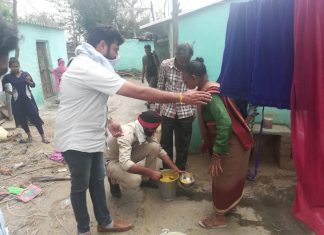 रहबर फाउंडेशन भवानीगड़ थैलाों और भारतीय किसान यूनियन ने अर्जुन नगर टी पी कालोनी में बँटा लंगर